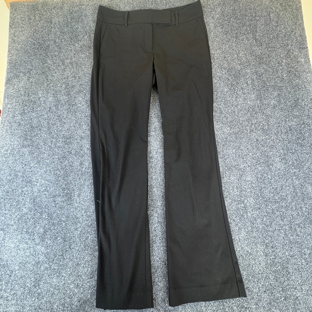 Ann Taylor Signature Dress Pants Womens 31x31 Black Stretch Formal Wide Leg